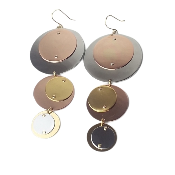 BaubleBar Jewelry - Baublebar Silver Circle Dangle Earrings